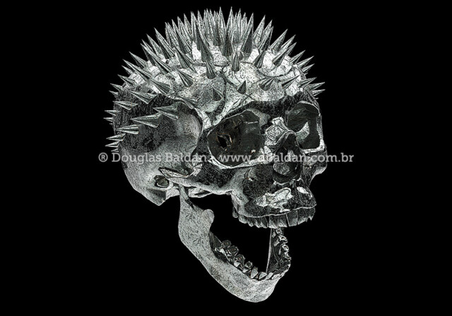 Metallic Skull stock image